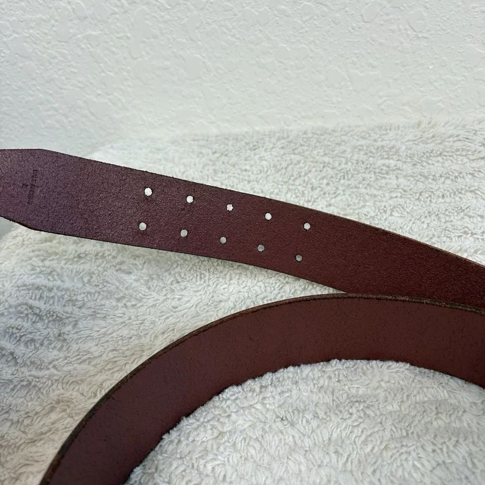 Carhartt Men's 40 Genuine Leather Logo Belt 2217 Brown Western Work